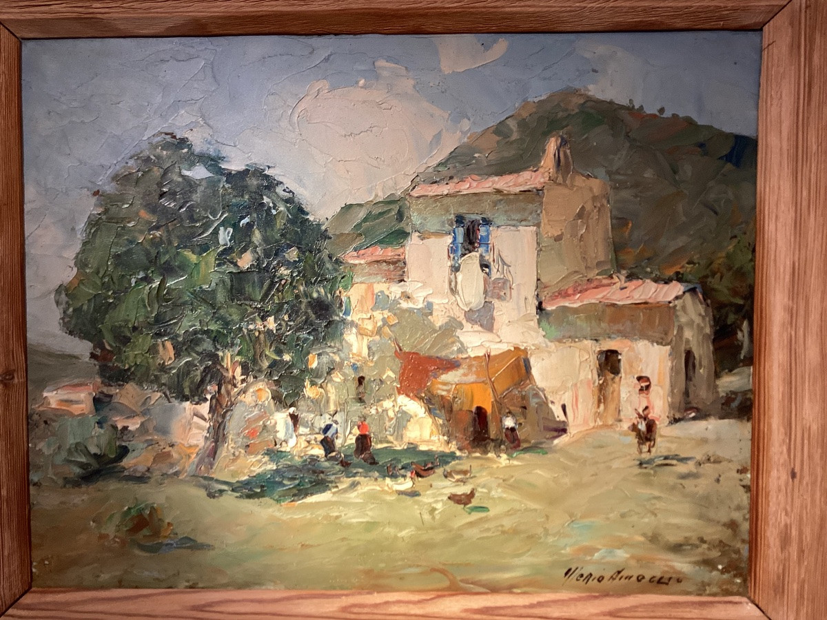 Merio Ameglio. Scène animée en Provence. -photo-2