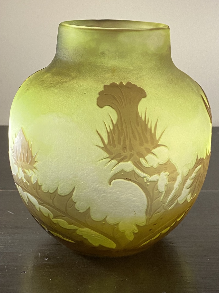 Emile Gallé. Vase aux chardons. -photo-3