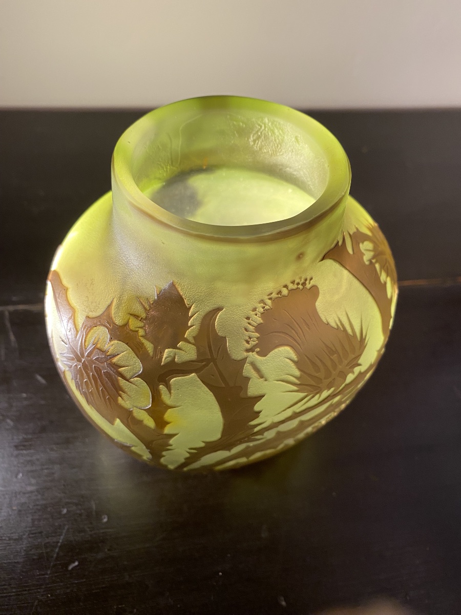 Emile Gallé. Vase aux chardons. -photo-6