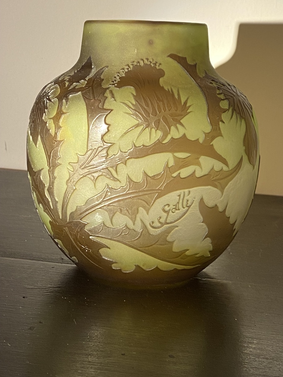 Emile Gallé. Vase aux chardons. 