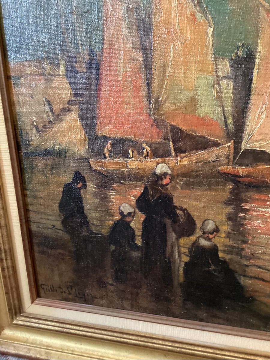 Leon Geille de Saint Léger. Port de pêche en Bretagne. -photo-4