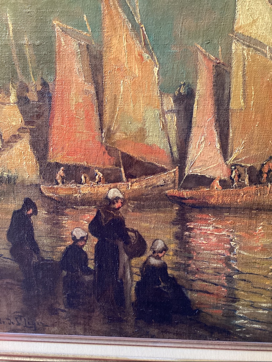 Leon Geille de Saint Léger. Port de pêche en Bretagne. -photo-4