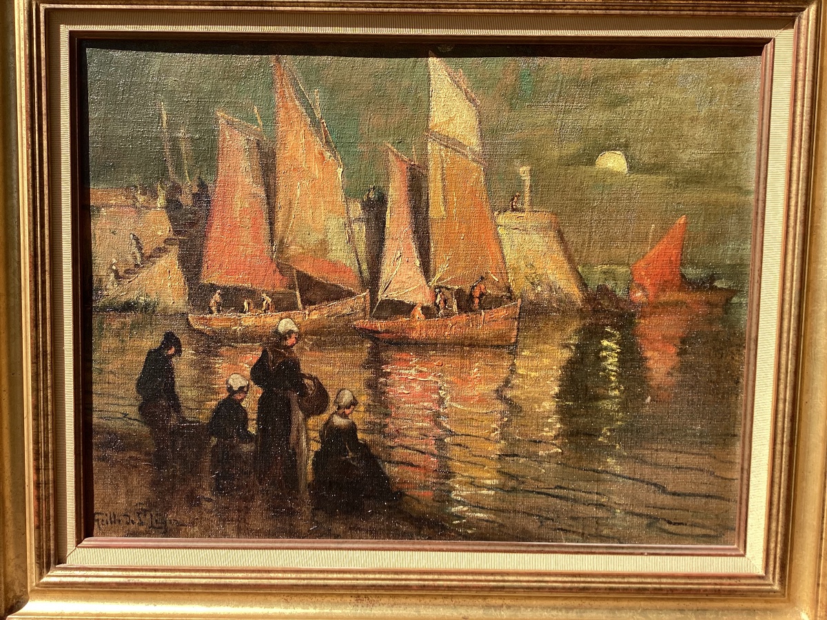Leon Geille de Saint Léger. Port de pêche en Bretagne. 