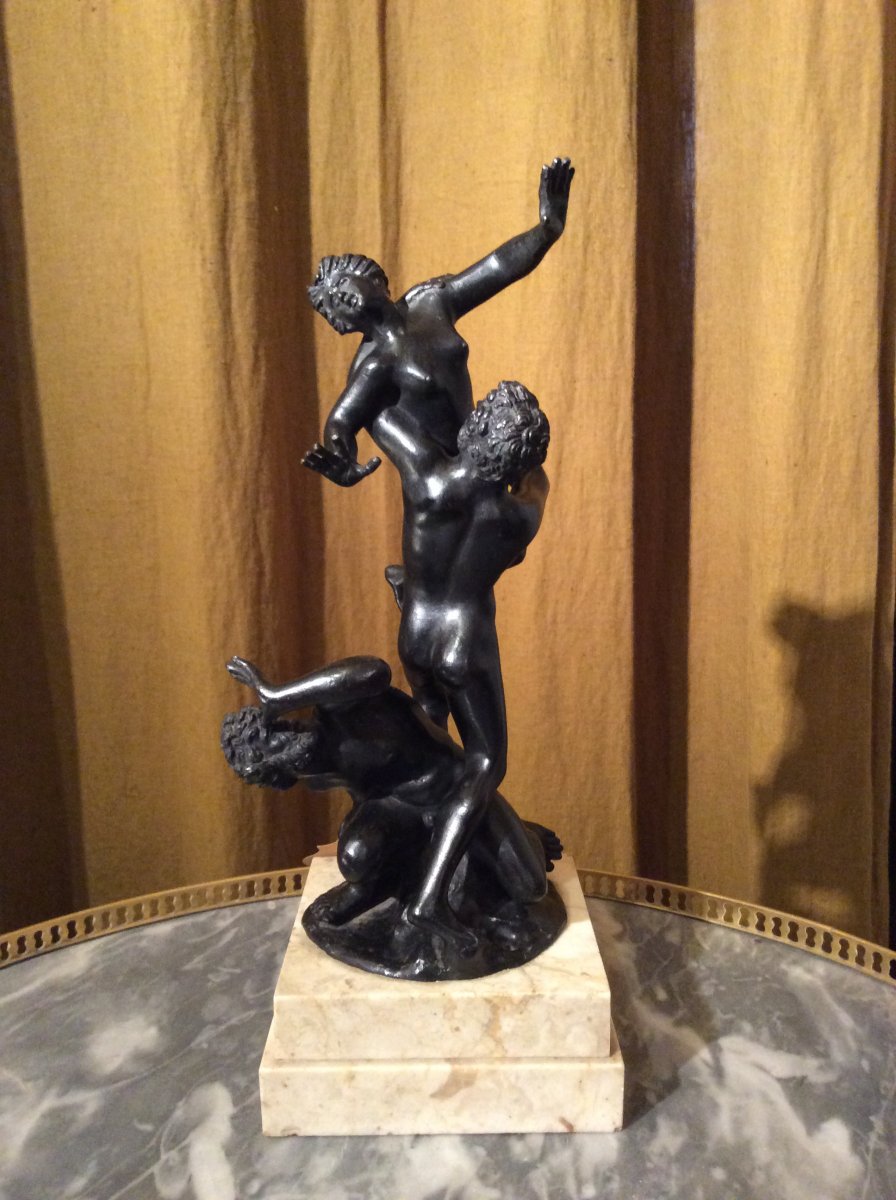 The Rape Of The Sabine Women. Bronze With Black Patina.-photo-4