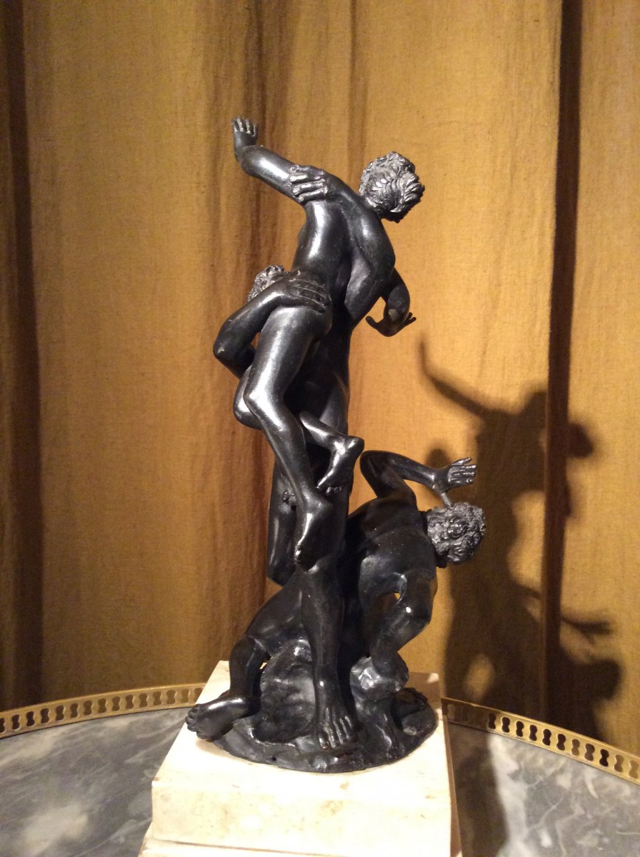 The Rape Of The Sabine Women. Bronze With Black Patina.-photo-4