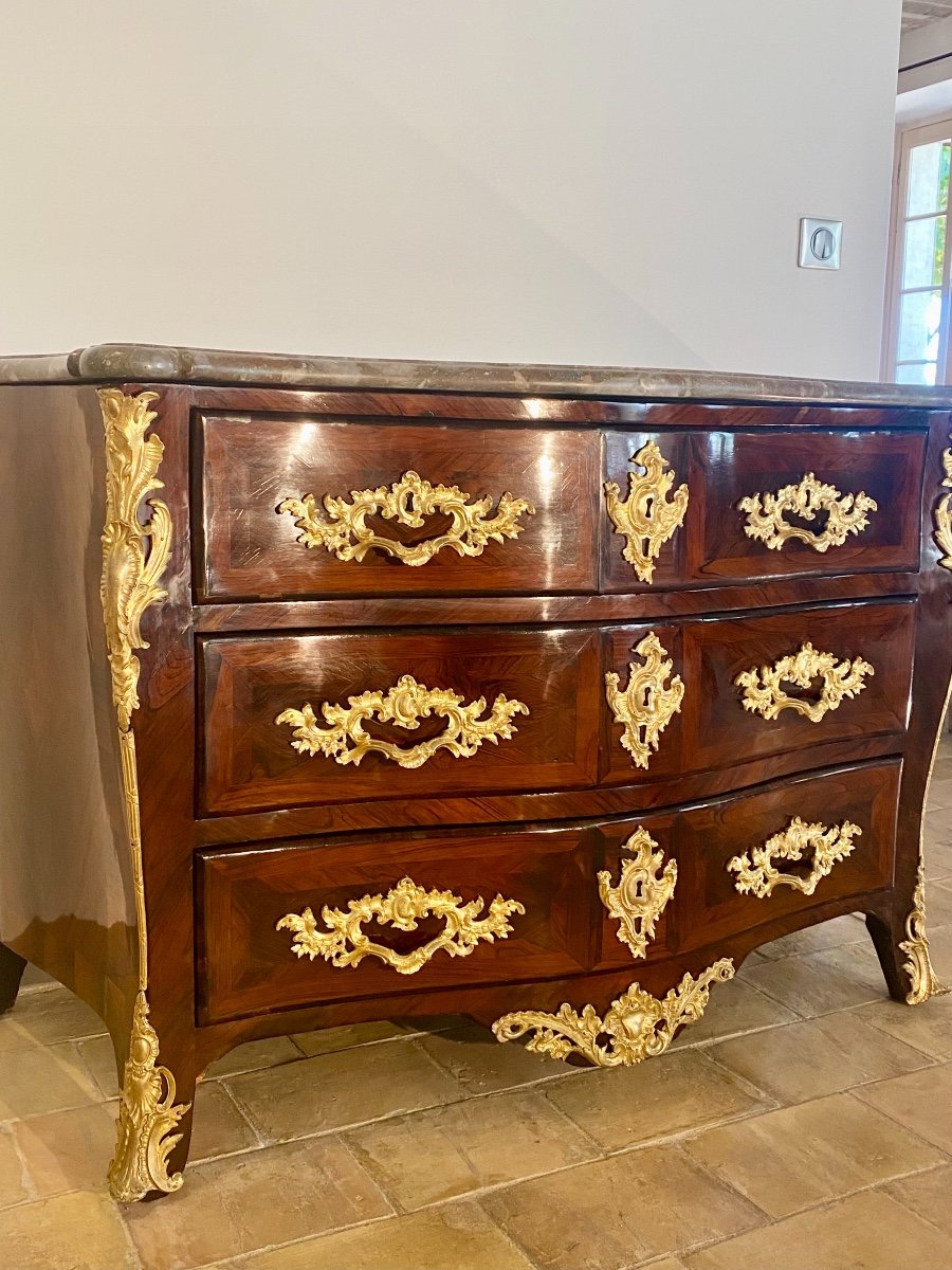 Louis XV Inlaid Commode.-photo-3