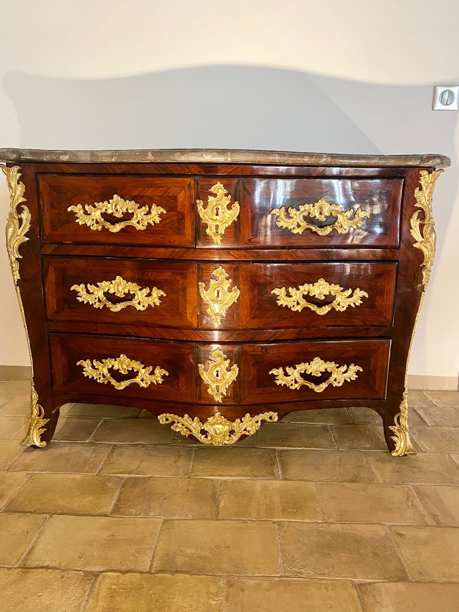 Louis XV Inlaid Commode.