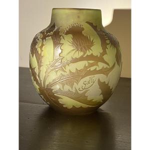 Emile Gallé. Vase aux chardons.