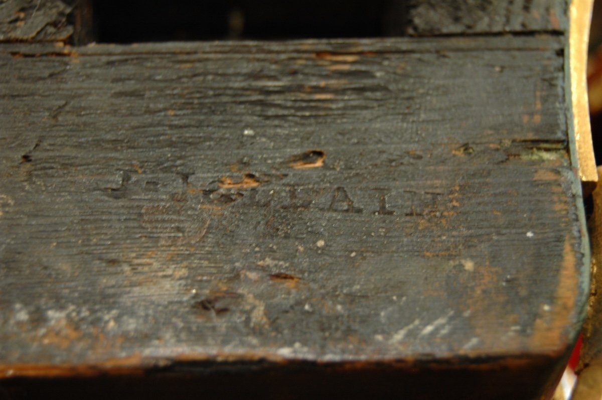 Cartel And Its Louis XV Console “vernis Martin”. Nicolas Potier & J Jollain. XVIII° Century-photo-3