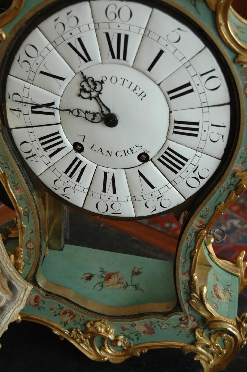 Cartel And Its Louis XV Console “vernis Martin”. Nicolas Potier & J Jollain. XVIII° Century-photo-1