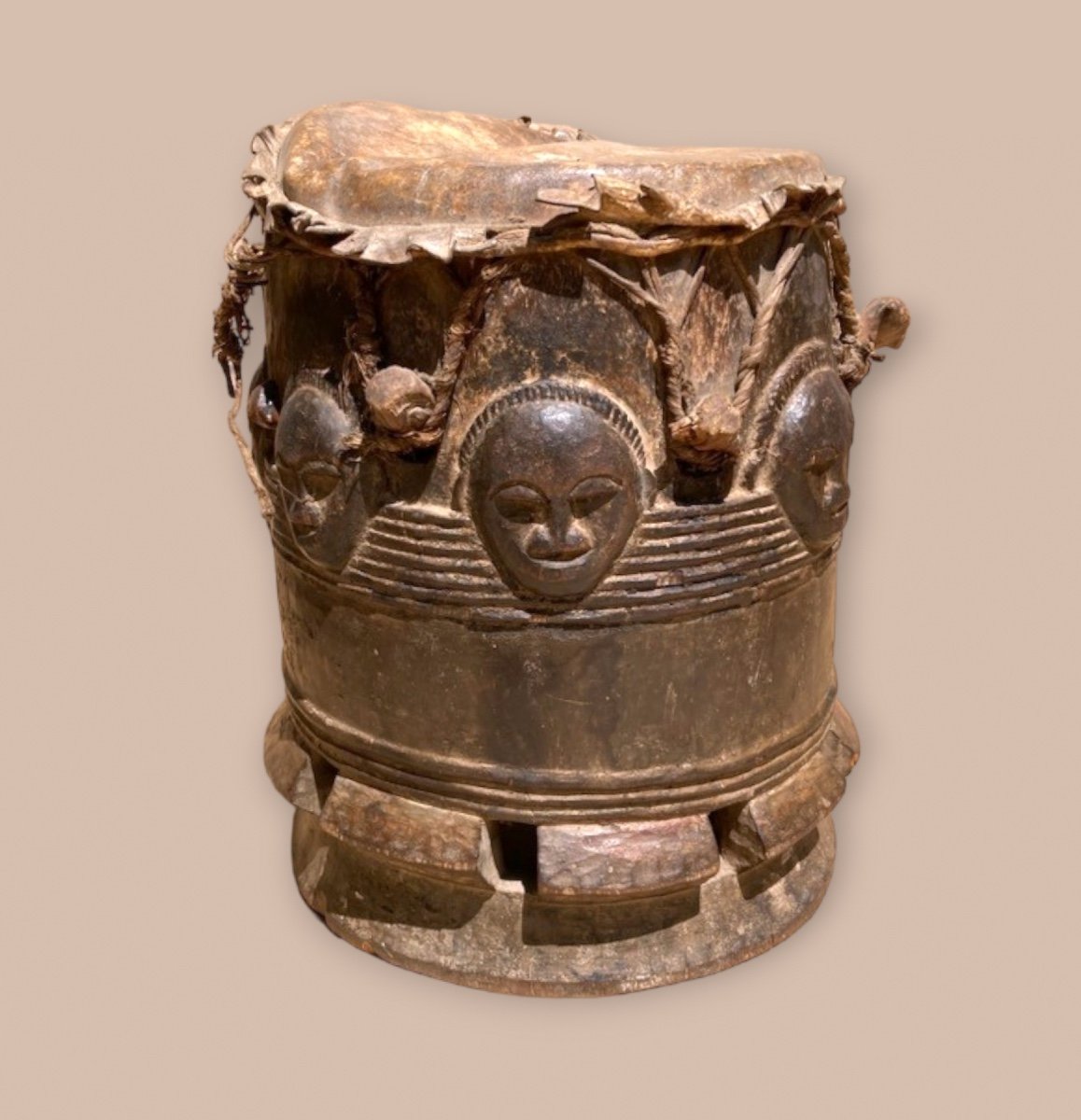 Baoule Drum. Monoxyl. Ivory Coast. Early 20th Century.