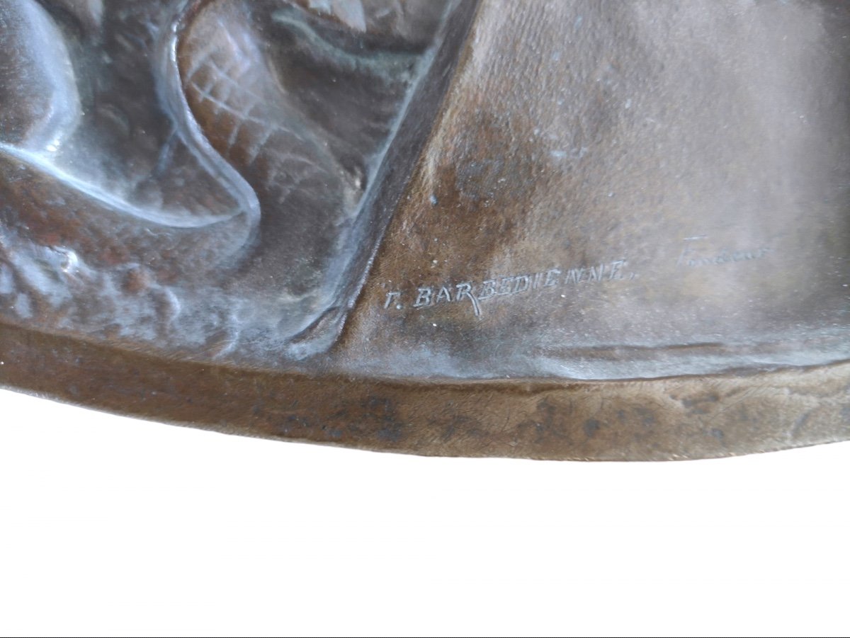 Bas Relief Salammbô. Bronze Signé A . Lanson ( 1851 - 1898) Ferdinand Barbedienne . Orientalisme 62 cm-photo-2