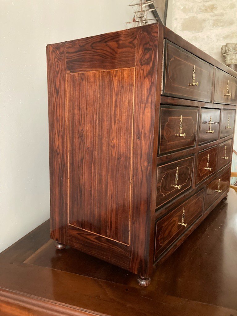 Violet Wood Veneer Travel Cabinet. Louis XIV Style. Early 18th Century.-photo-2