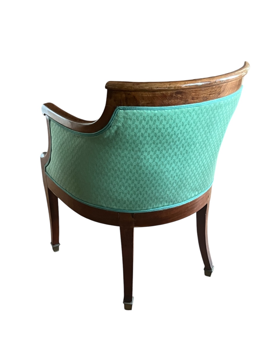 Empire Office Chair. Mahogany And Mahogany Veneer.  XIX Century-photo-4