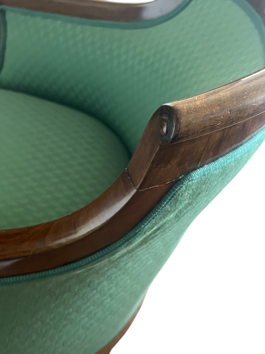 Empire Office Chair. Mahogany And Mahogany Veneer.  XIX Century-photo-5
