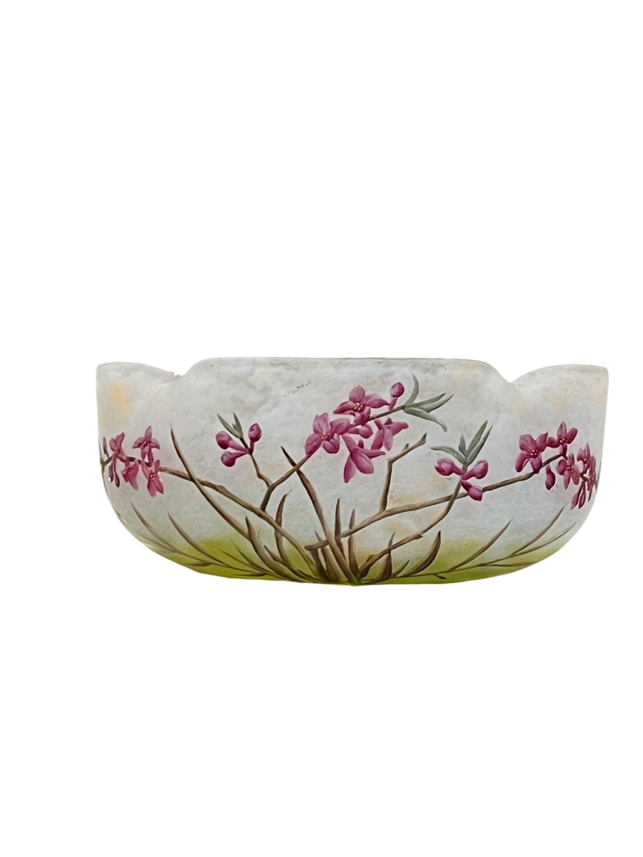 Coupe polylobée Daum  Nancy. « Bois jolis » D15cm H 6,3cm-photo-4