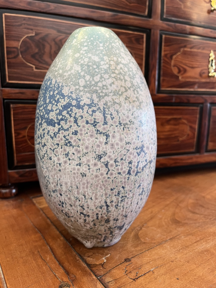 Daniel De Montmollin Vase En Grès H 21 Cm