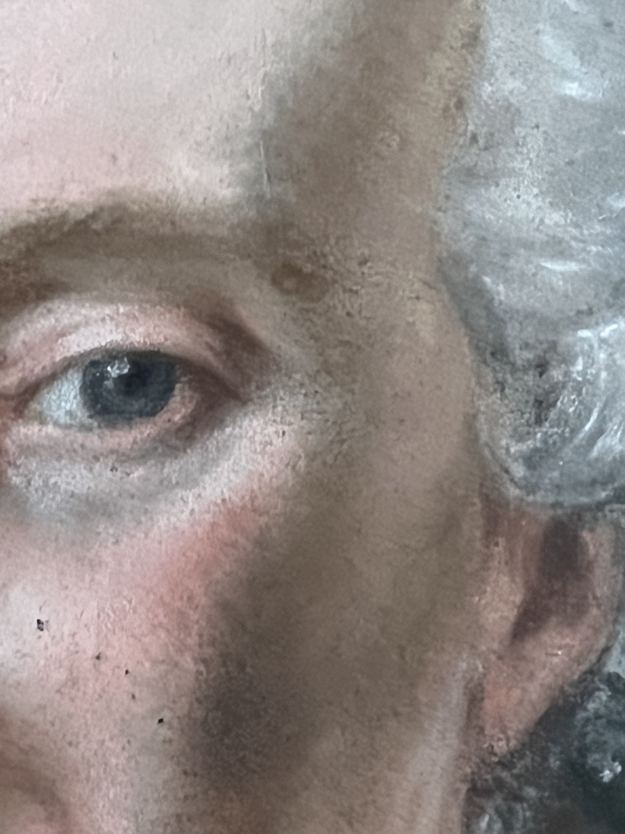 Portrait Of A Man With A Seashell. Naturalist. Pastel On Vellum. Last Third Of The 18th Century.-photo-2