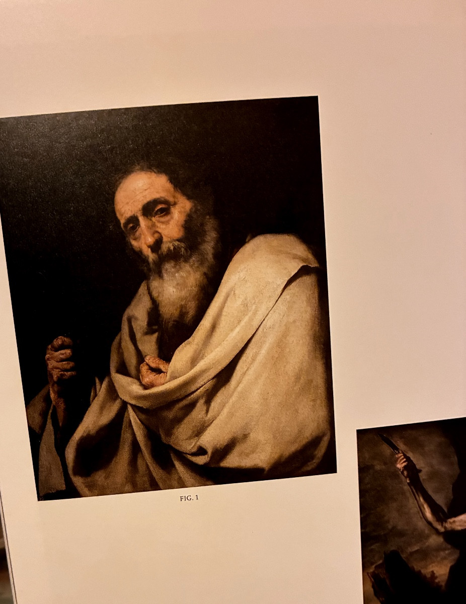 Saint Bartholomew After Ribera. Oil On Canvas, Framed. 19th Century. Height 77 Cm-photo-4