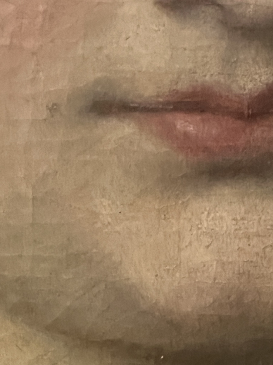 Hugues Merle (1823–1881). Portrait Of His Niece Marie Bessières. Dedicated. 1863. Oil On Canvas-photo-2