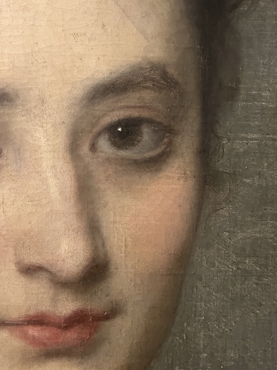 Hugues Merle (1823–1881). Portrait Of His Niece Marie Bessières. Dedicated. 1863. Oil On Canvas-photo-3