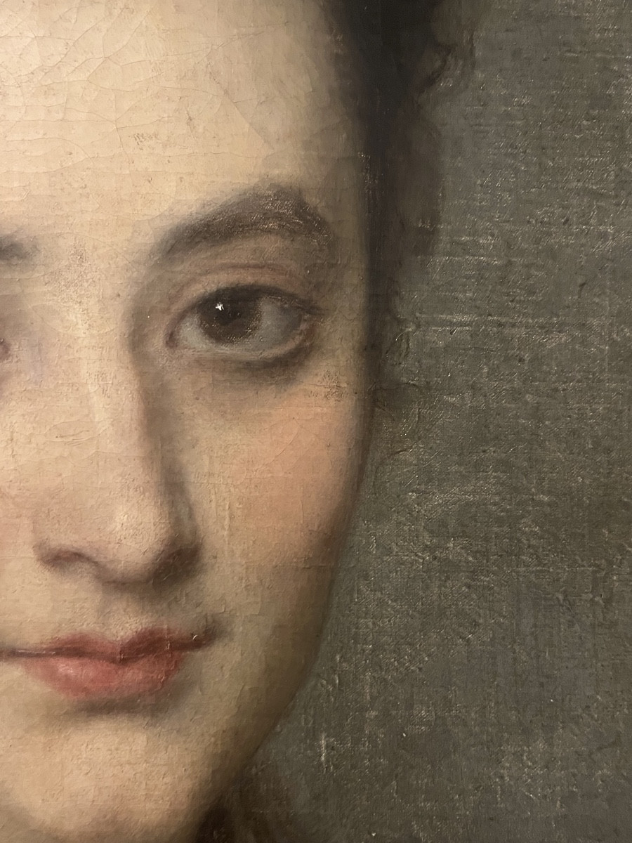 Hugues Merle (1823–1881). Portrait Of His Niece Marie Bessières. Dedicated. 1863. Oil On Canvas