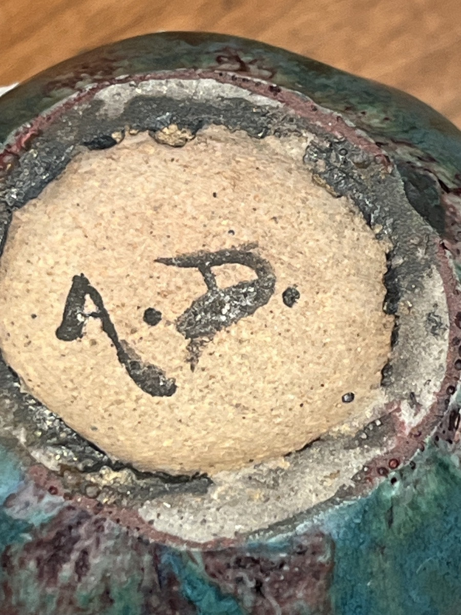 Adrien Dalpayrat. Pichet organique circa 1900  grès émaillé  h 7.2 cm-photo-2