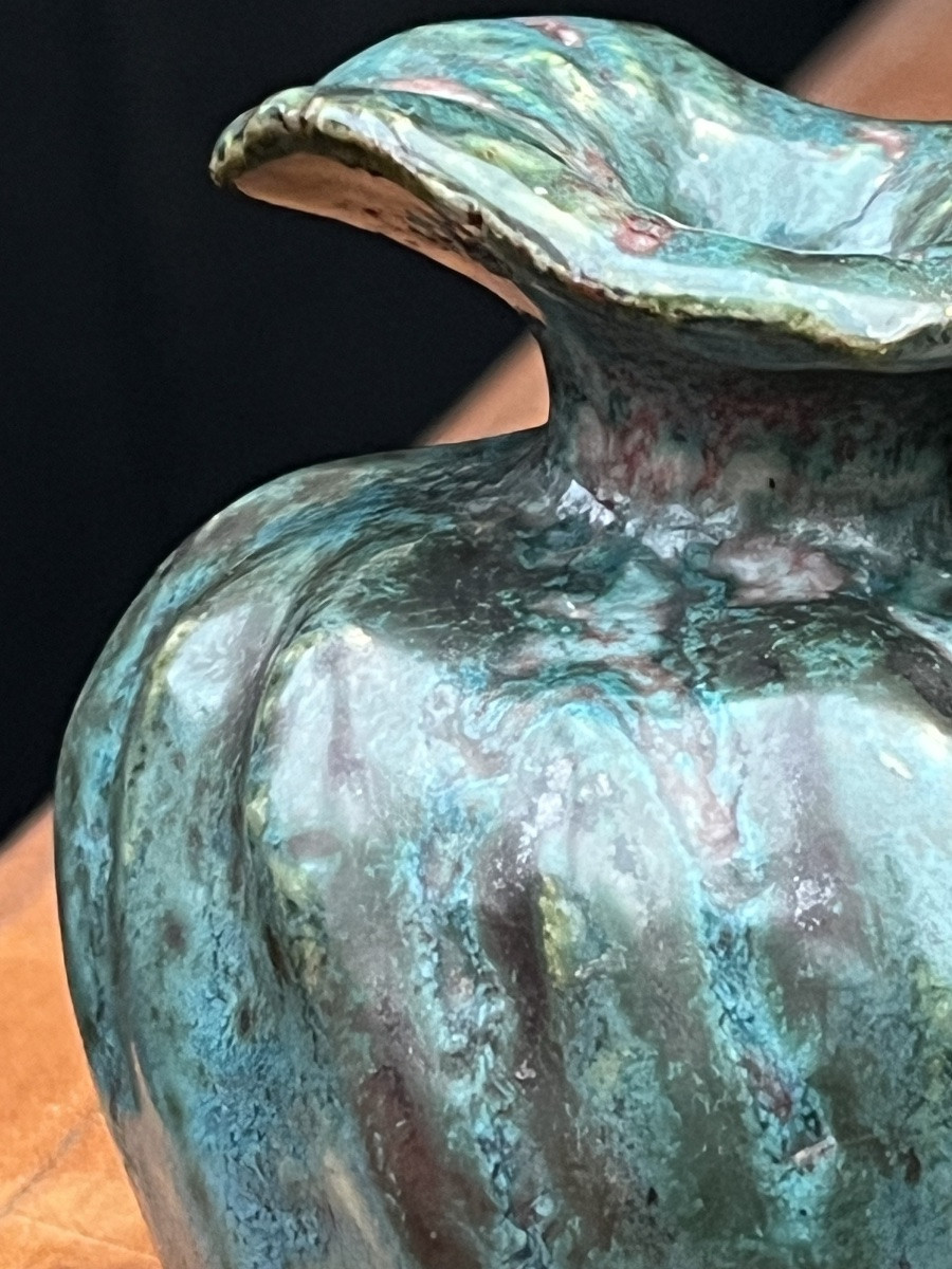 Adrien Dalpayrat. Pichet organique circa 1900  grès émaillé  h 7.2 cm-photo-3