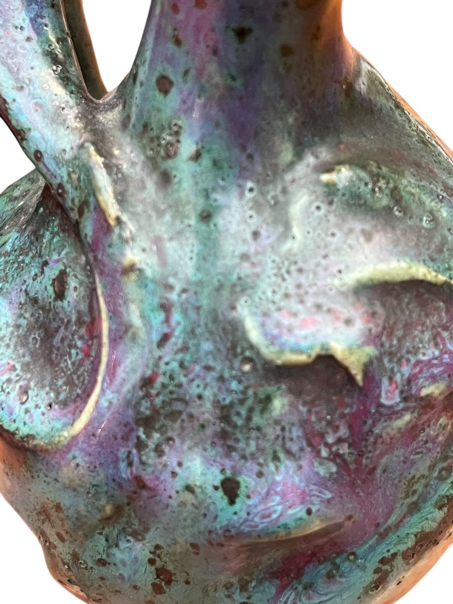 Adrien Dalpayrat Organic Pitcher, Jewelry. H 10 Cm, Circa 1900-photo-2