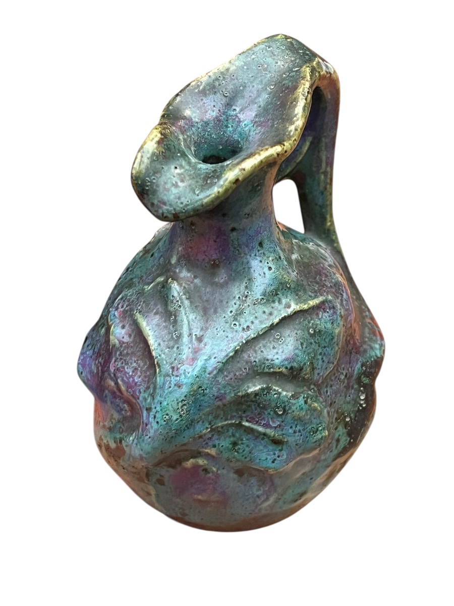 Adrien Dalpayrat Organic Pitcher, Jewelry. H 10 Cm, Circa 1900-photo-4