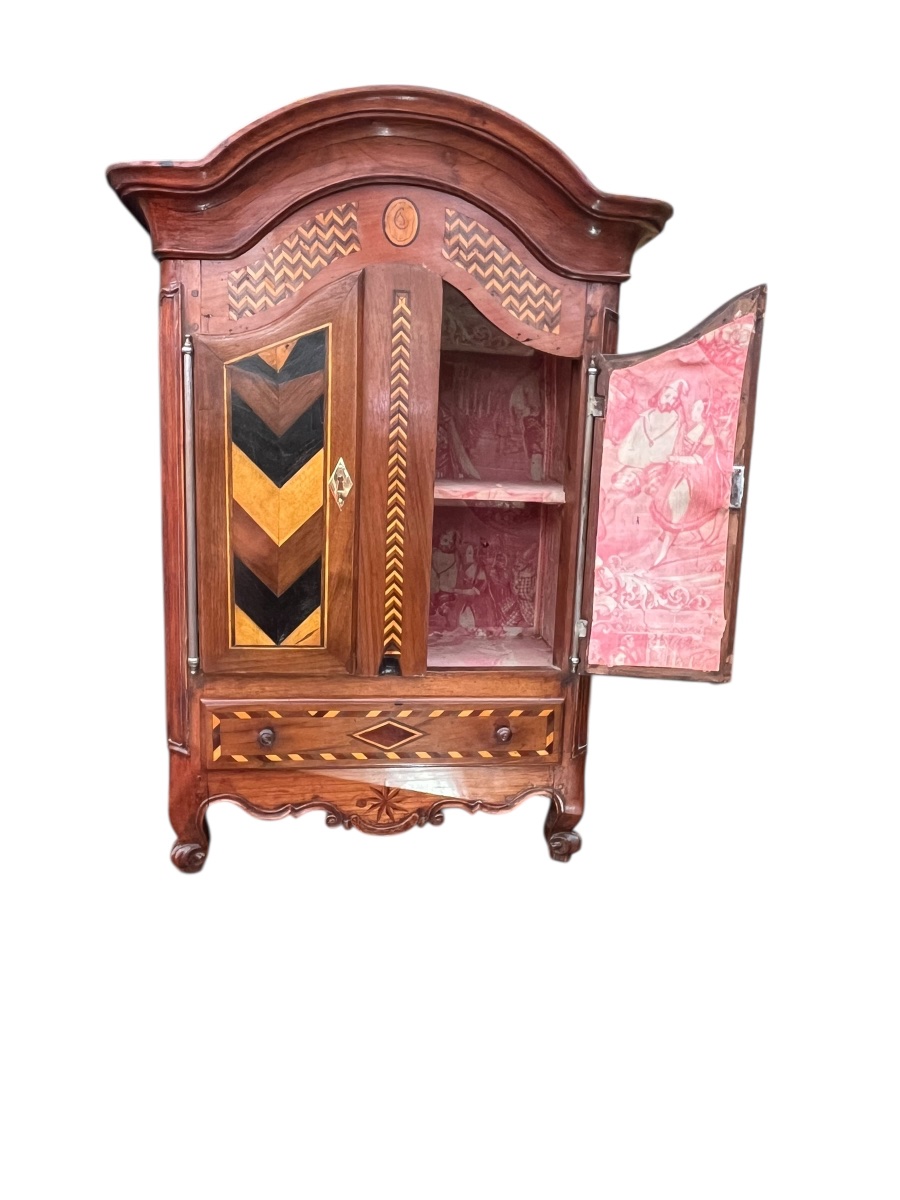 Small Master's Or Watch Cabinet. H 77.5 Cm. Late 18th Century -photo-1