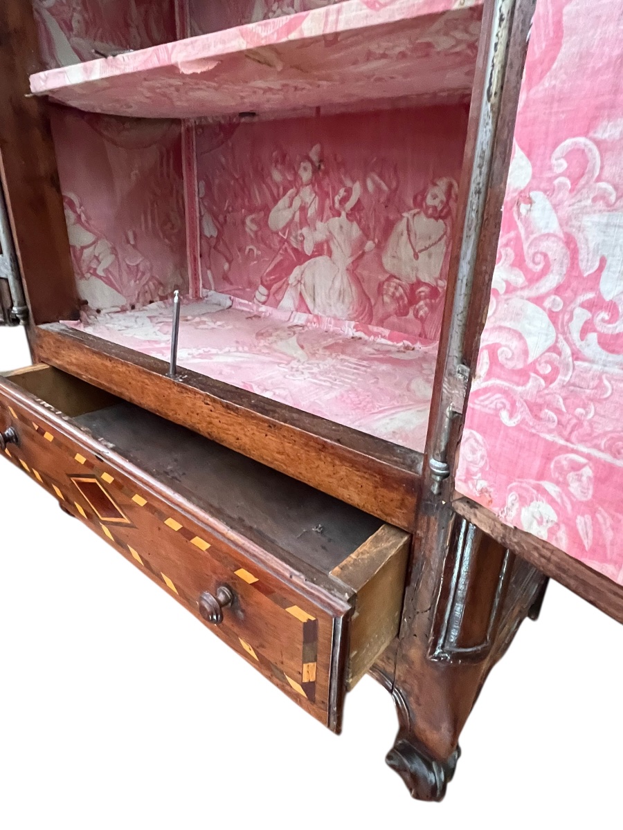 Small Master's Or Watch Cabinet. H 77.5 Cm. Late 18th Century -photo-4