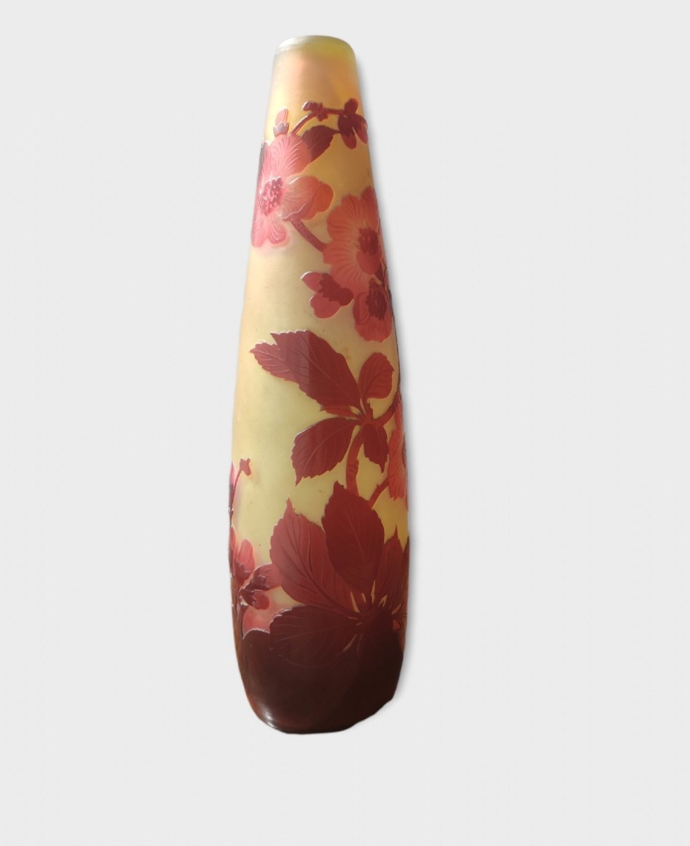 établissement Gallé (1904-1936) Vase. Cerisier Du Japon. Japonisme. -photo-2