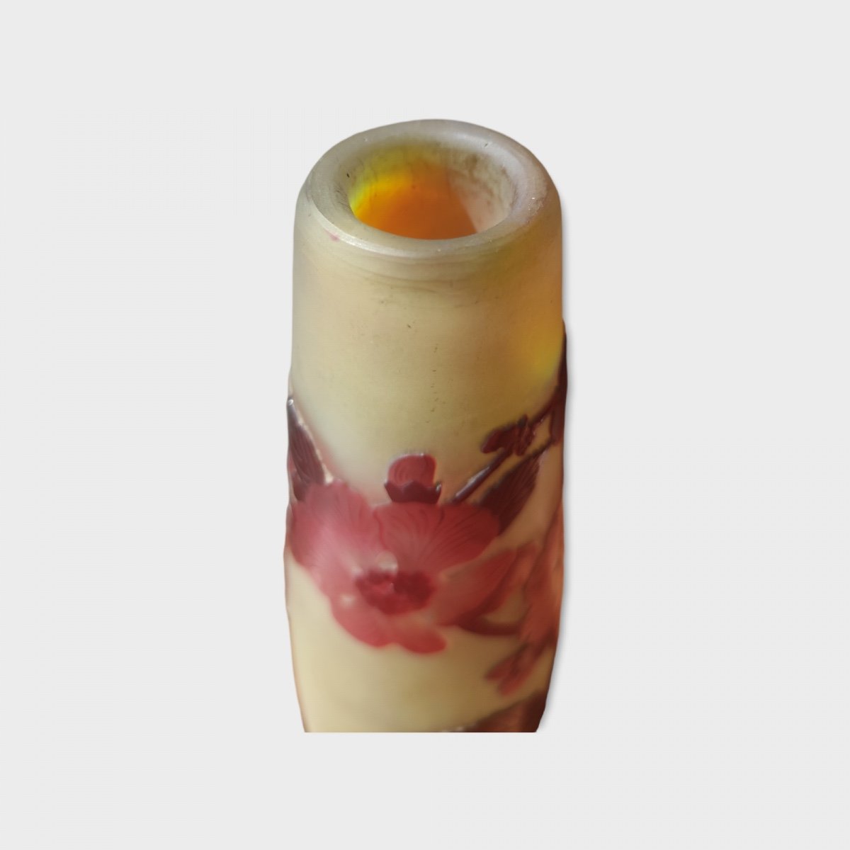 Gallé Establishment (1904-1936) Vase. Japan Cherry Tree. Japonism.-photo-3