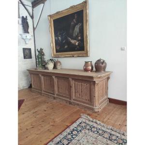 Drapier Furniture. Store Counter. Red And Walnut Fir. Around 1880.