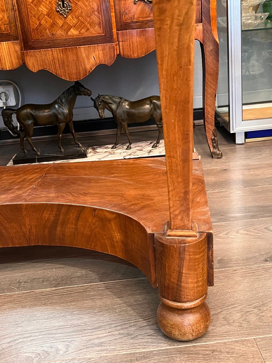 Walnut Restoration Period Console Table-photo-3