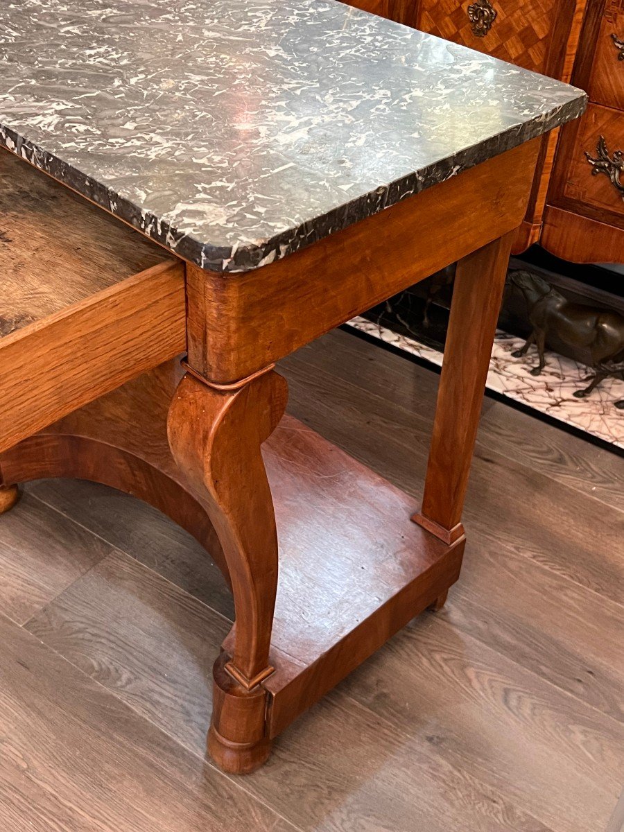 Walnut Restoration Period Console Table-photo-8