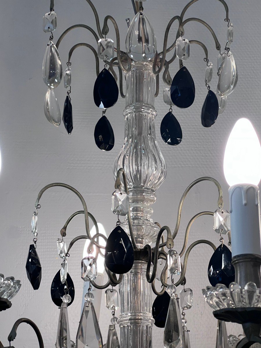 Lustre Pampilles 6 Lumieres Pampilles Noire -photo-7