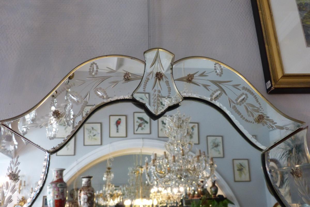 Miroir Murano Ovale XX Eme S-photo-1