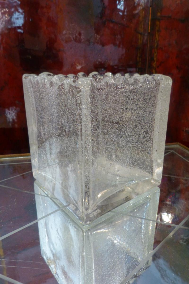 Vase A Bulles Signe Daum Nancy Epoque Art Deco-photo-2
