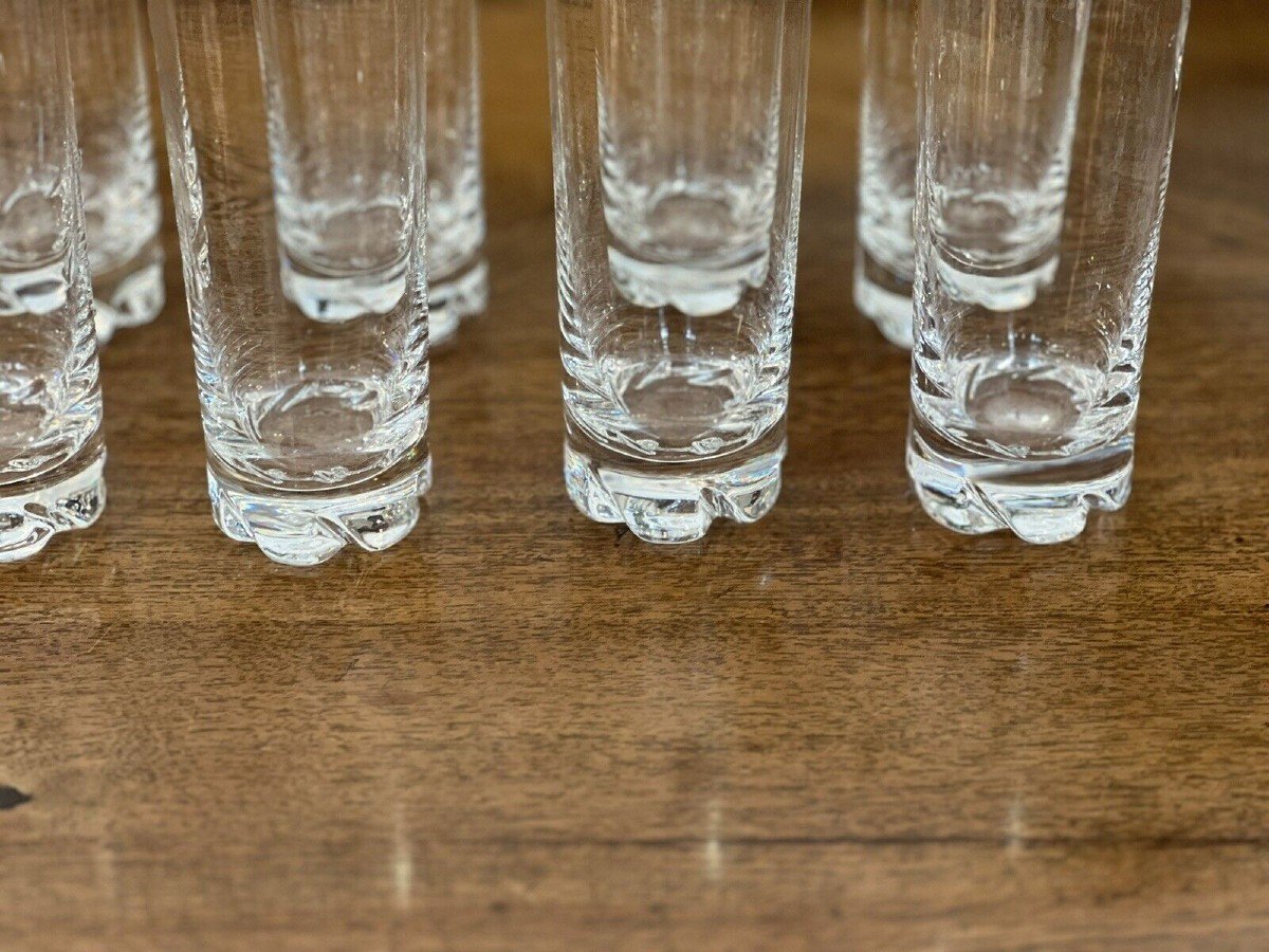Set Of 8 Glasses 13.5 Cm Crystal Sign Daum-photo-1