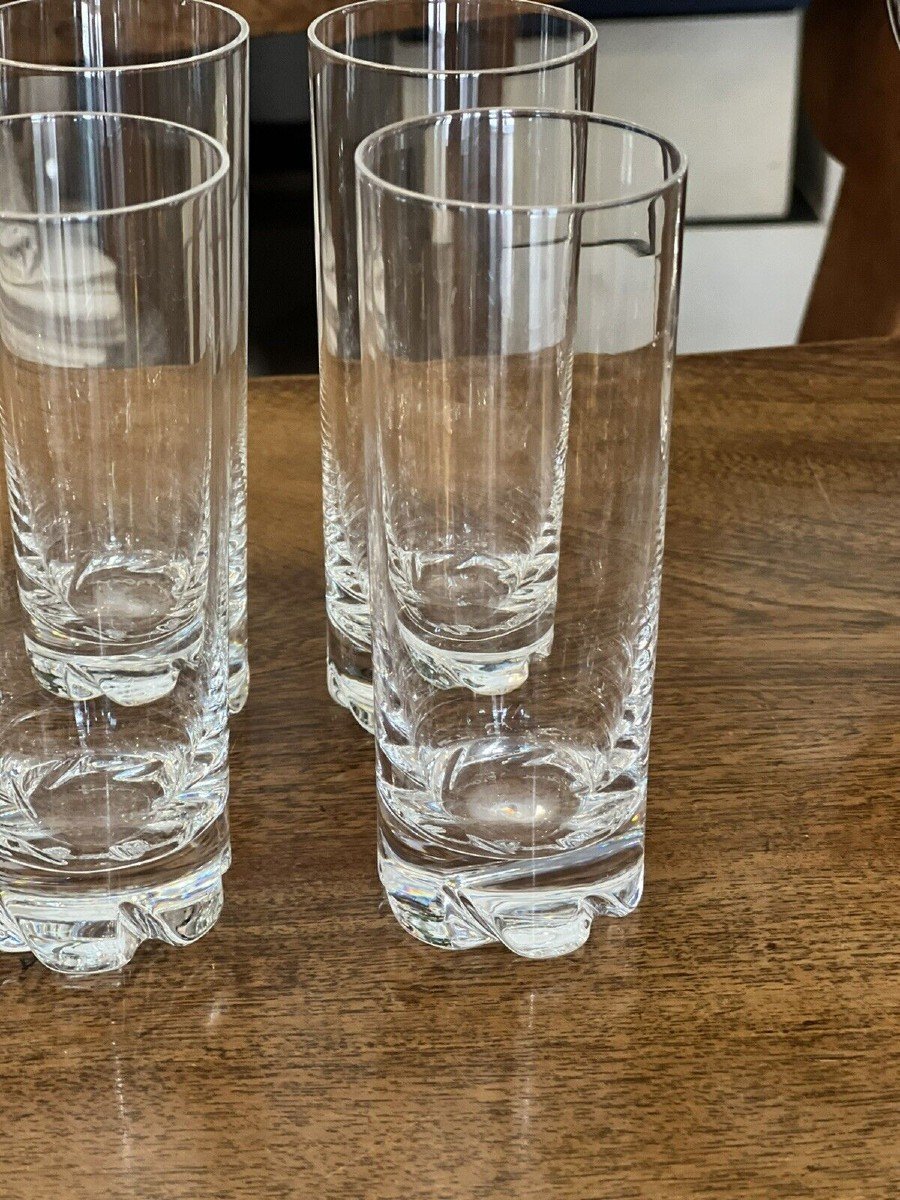 Set Of 8 Glasses 13.5 Cm Crystal Sign Daum-photo-3