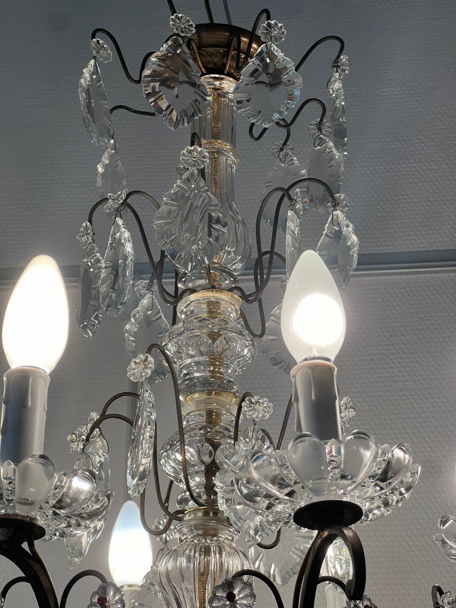Ref 57 / Bronze Chandelier Crystal Pendants 8 Lights /refurbished-photo-5