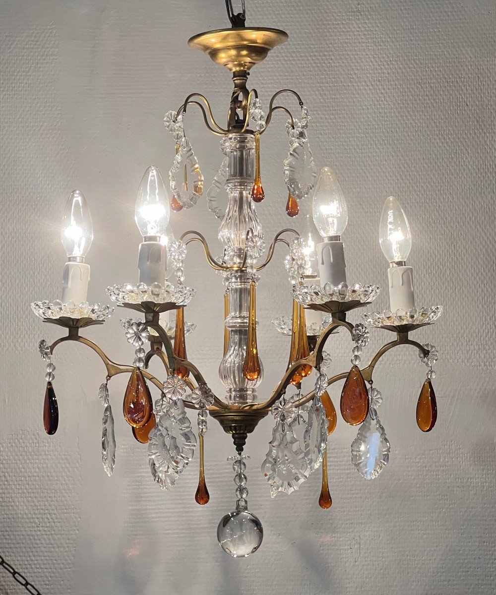 Ref 62 / Murano Pendant Chandelier 6 Lights 