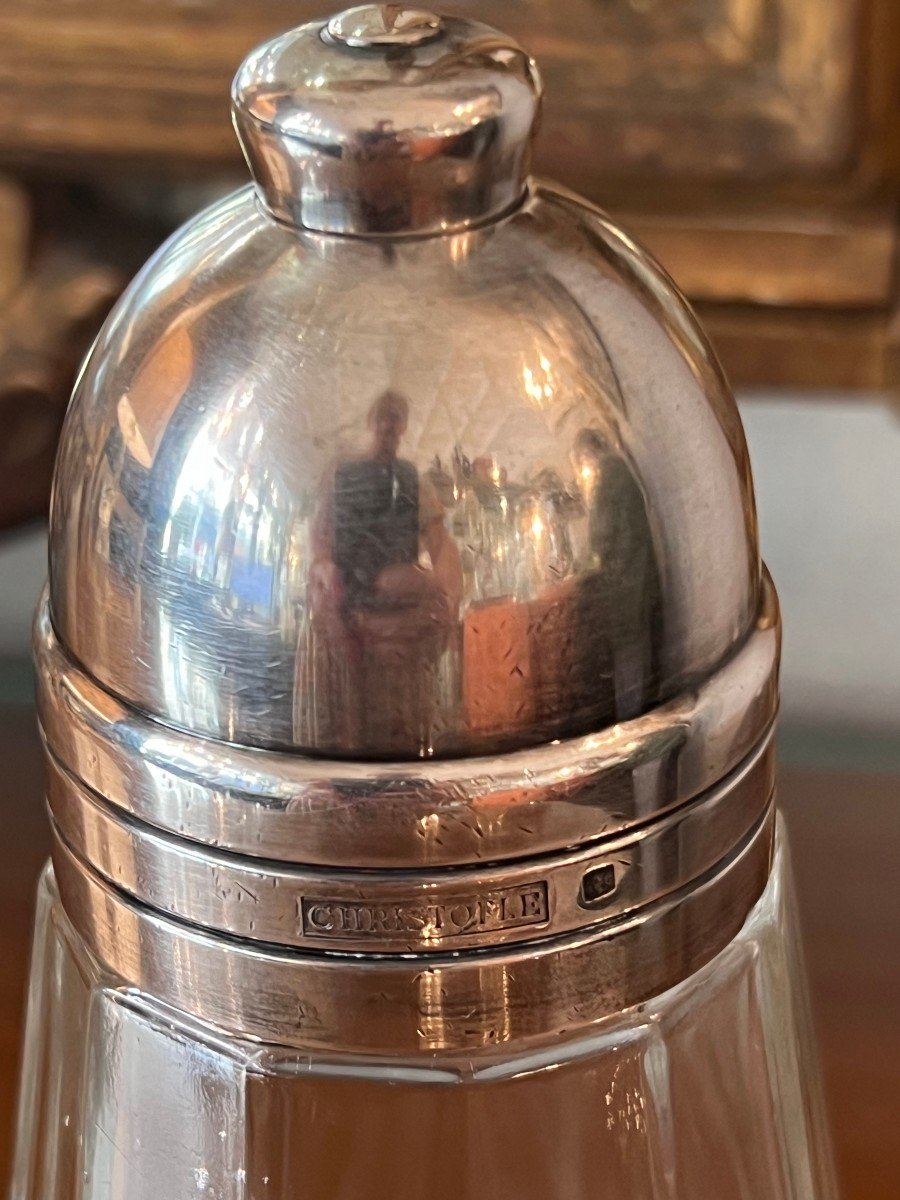 Christofle /  Soupoudreuse Sucre Metal Argente  Art Deco-photo-1