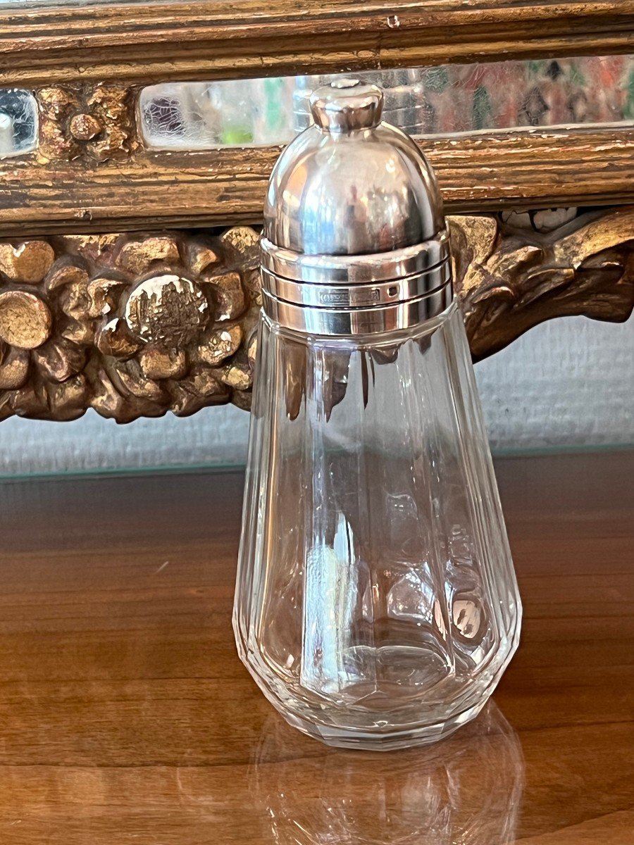 Christofle /  Soupoudreuse Sucre Metal Argente  Art Deco-photo-5