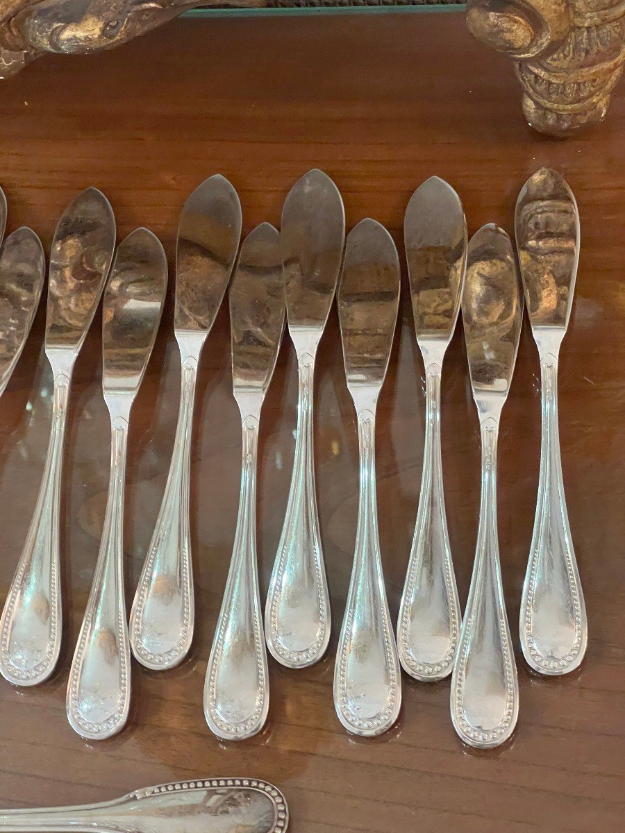 Fish Service 26 P Silver Metal Pearl Model -photo-6