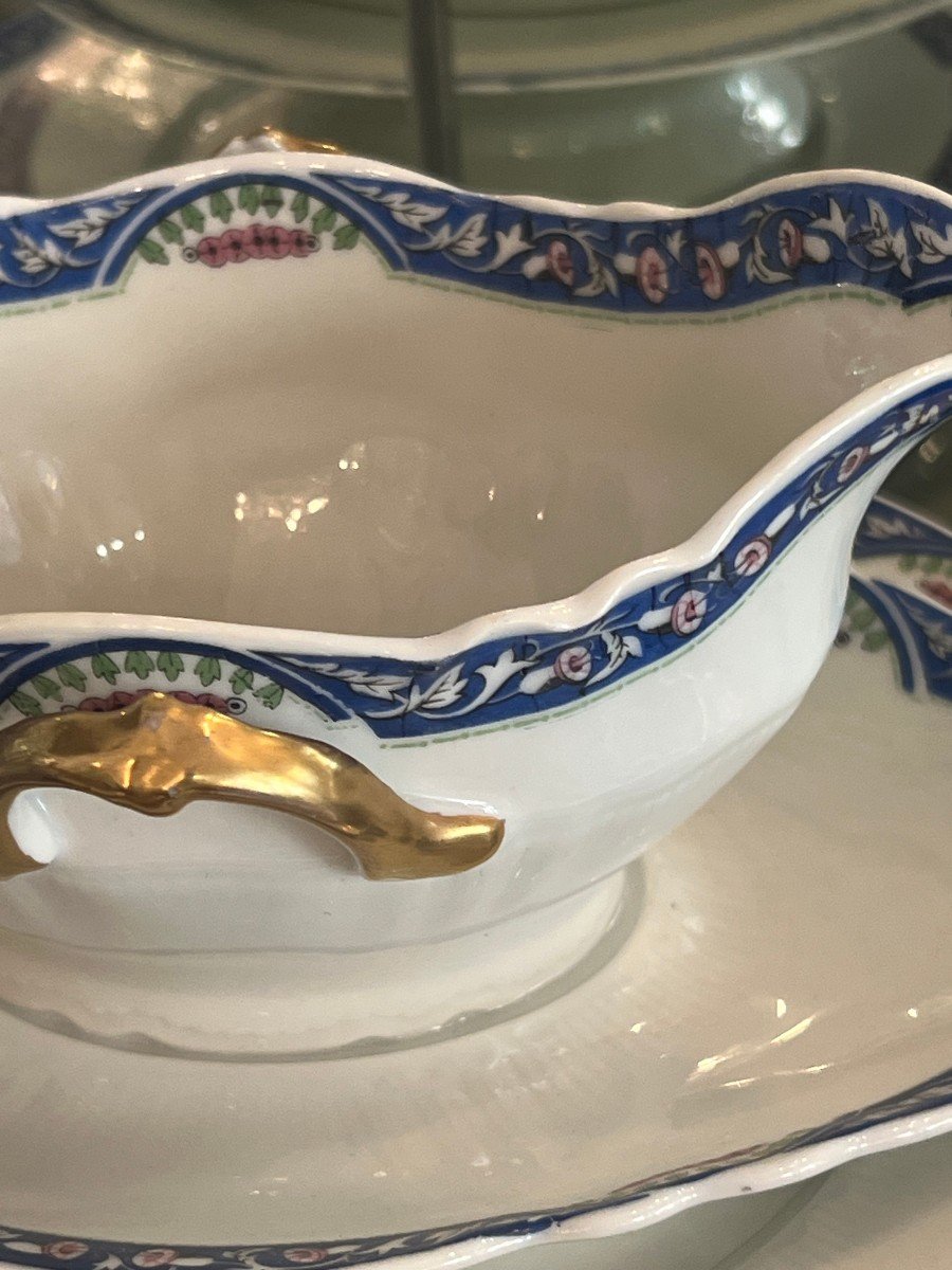  Service De Table Art Deco Porcelaine Limoges 72 Pieces-photo-2