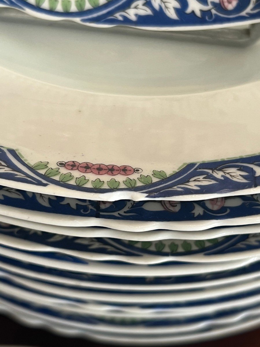  Service De Table Art Deco Porcelaine Limoges 72 Pieces-photo-7