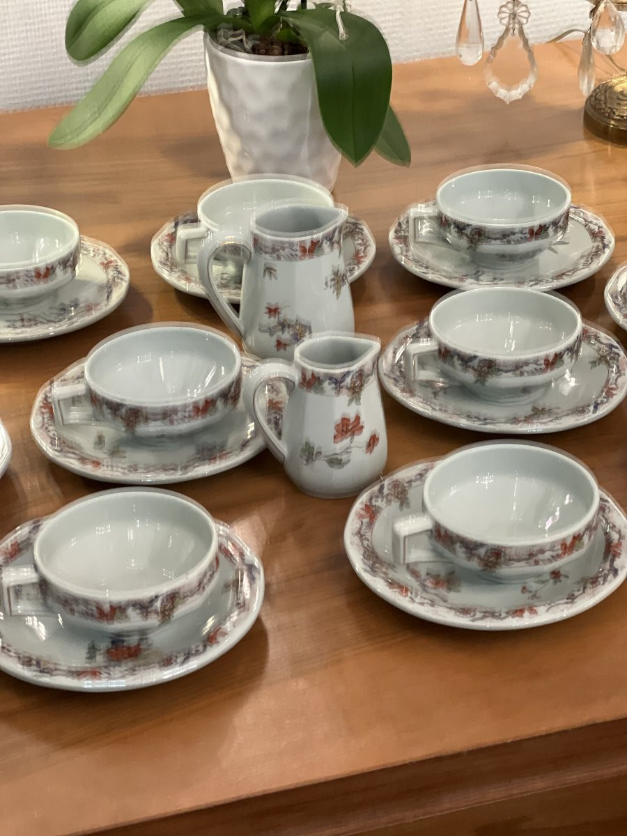 Porcelaine De Limoges / Service The Cafe 10 Pers  Art Deco-photo-1
